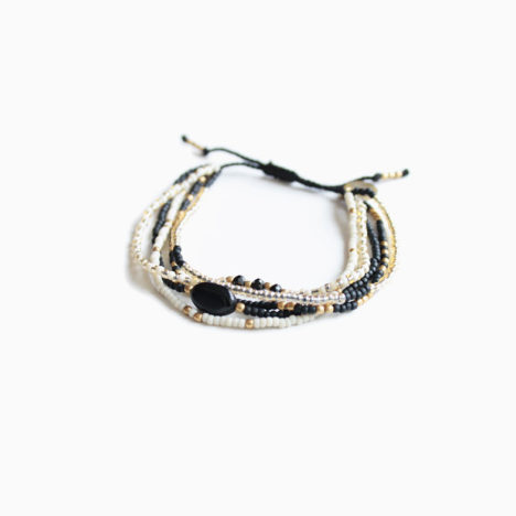 Energy Onyx Bracelet: Black and White