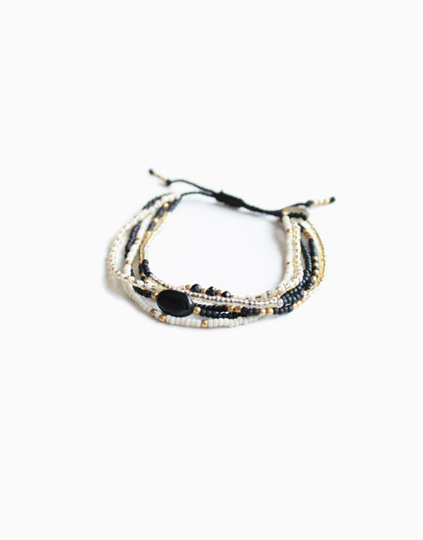 Energy Onyx Bracelet: Black and White