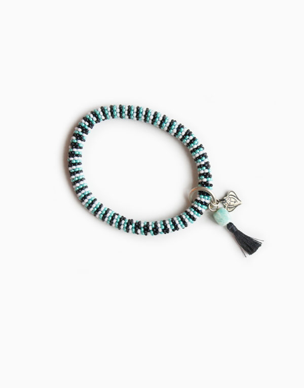 Bliss Teal Aventurine Roll on Bracelet - Image 2