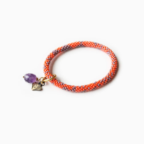 Bliss Purple Amethyst Roll on Bracelet