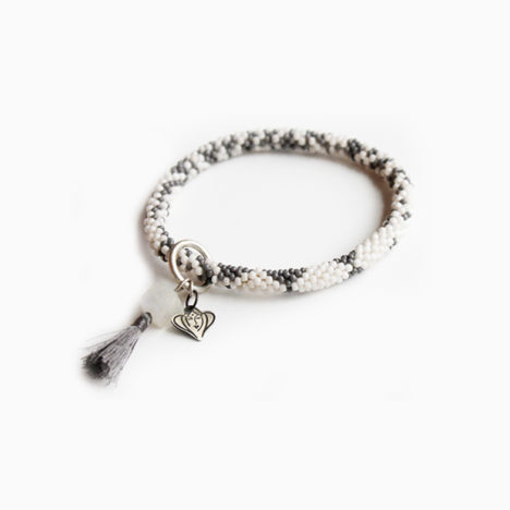 Bliss Moonstone Roll on Bracelet : Gray