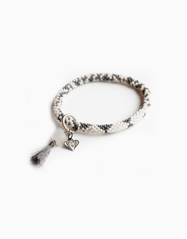 Bliss Moonstone Roll on Bracelet : Gray