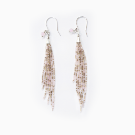 Rose Quartz Fringe Earrings